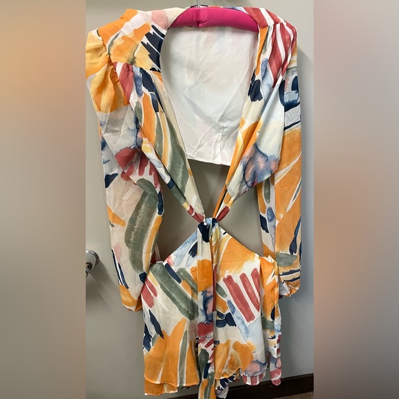 NWOT Long-Sleeved Cut-Out Romper (dress) by The Vintage Shop. Size Medium - Picture 5 of 10